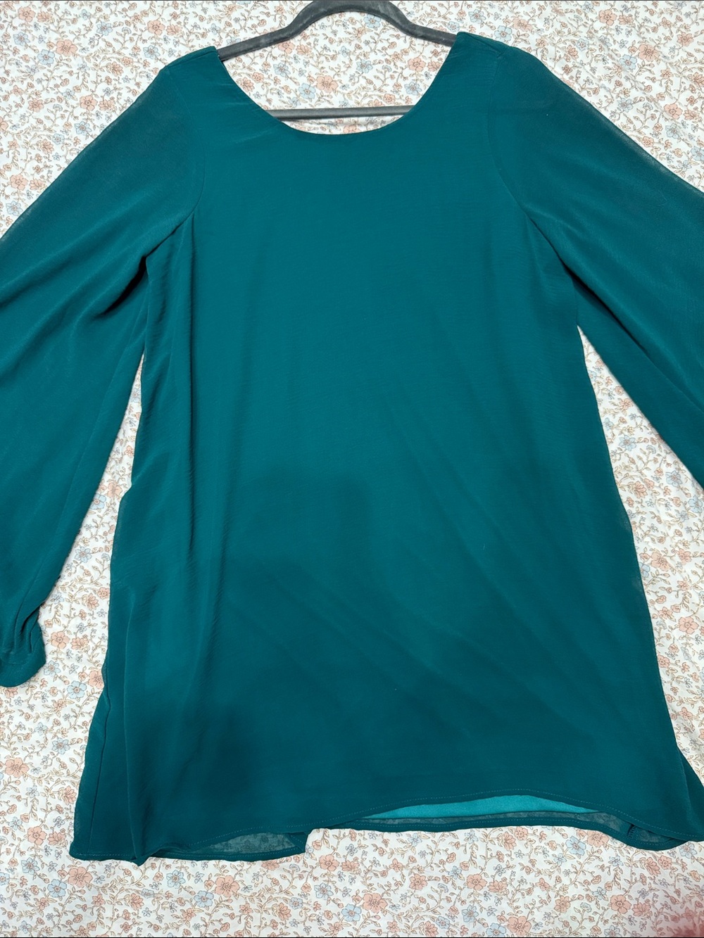 Show Me Your MuMu Teal Long-Sleeve Tunic Dress